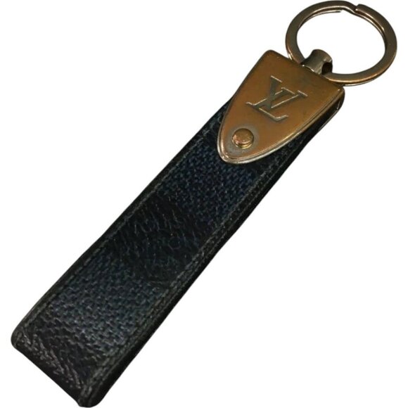 132158BT (S1) Louis Vuitton Key Ring Black Damier - Picture 1 of 7